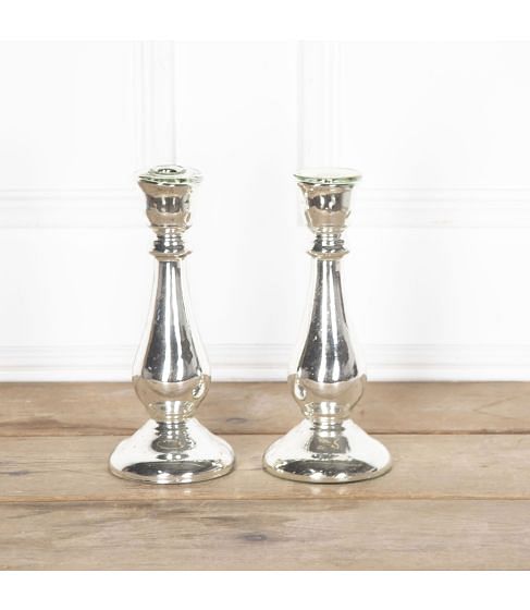 Pair of 20th Century Mercury Candlesticks
