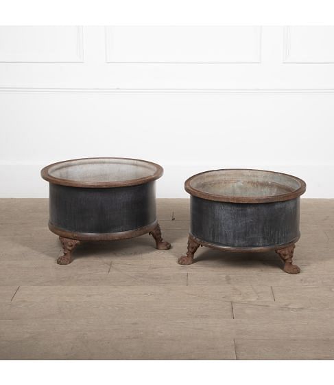 Pair of 20th Century Metal Planters
