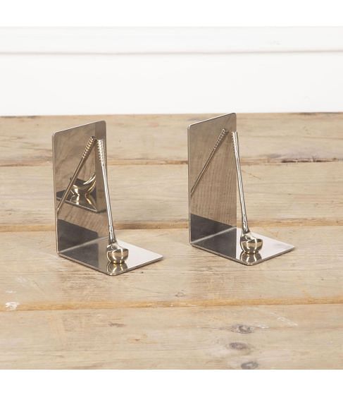 Pair of 20th Century Silverplate Golf Theme Bookends