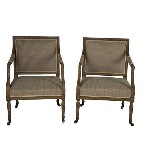 Pair of Early 19th Century English Fauteuils