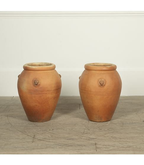Pair of Early 19th Century French Terracotta Biot Pots