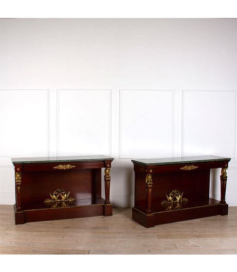 Pair of Empire Console Tables 