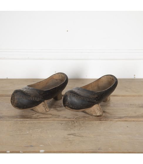 Pair of 20th Century French Clogs from the Bresse