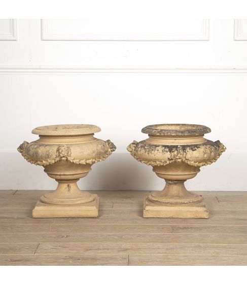 Pair of Terracotta Garden Urns by J. M. Blashfield