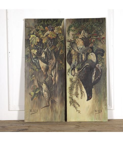 Pair Of Still Life Paintings of Game Birds