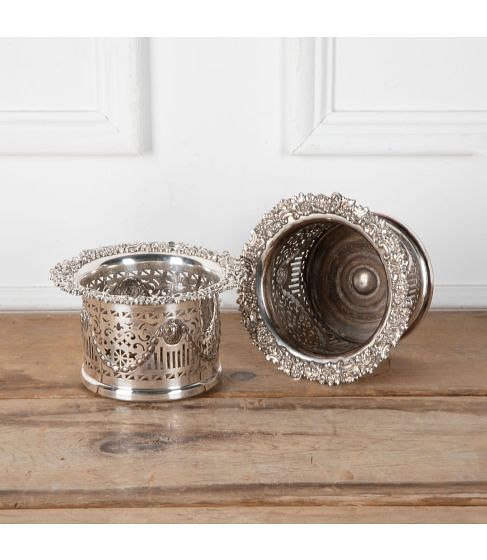 Pair Of Victorian Pierced Magnum Coasters