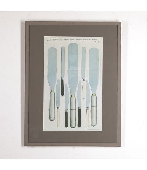 Framed French Print of 1890s Palette Knives