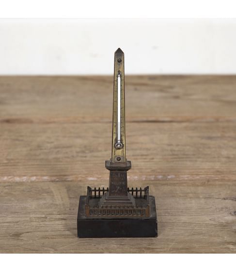 Petite 19th Century French Bronze Grand Tour Thermometer
