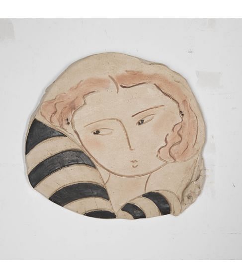 20th Century French Plaque Visage