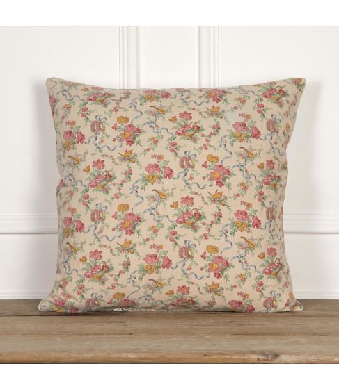 20th Century Printed Linen Cushion