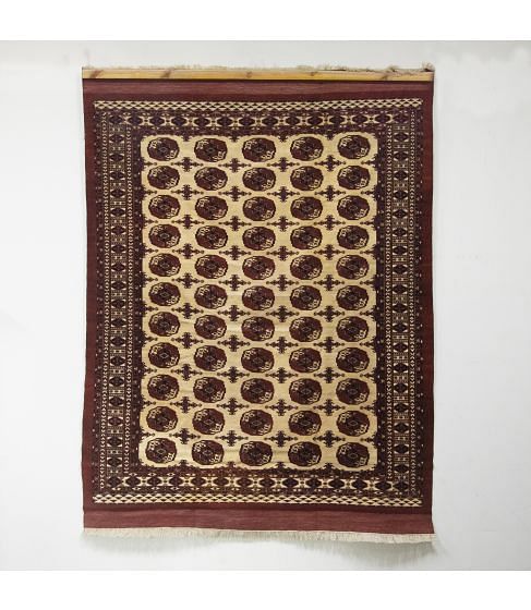 Early 20th Century Ivory Field Tekke Main Carpet