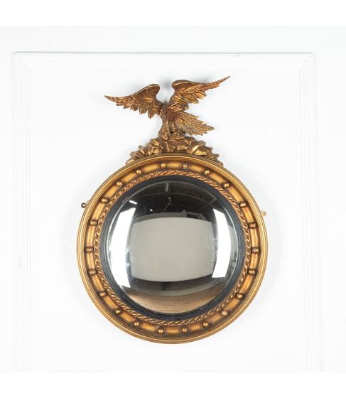 Regency Style Giltwood Convex Mirror