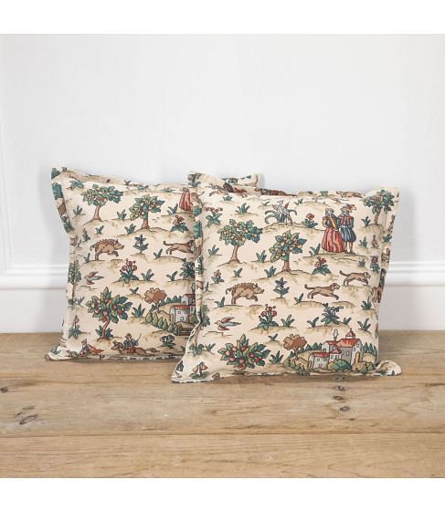 Sanderson Mediaeval Pastoral Print Cushion