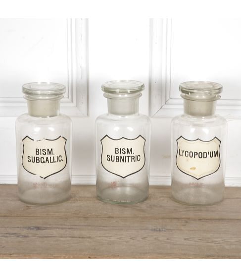 Set of Three Late 19th Century Apothecary Jars