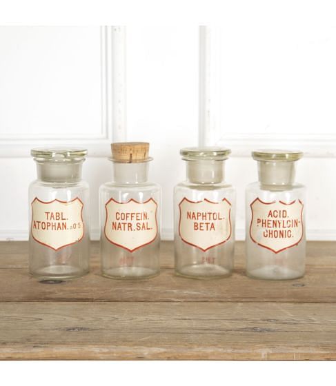 Set of Four Early 20th Century Apothecary Jars