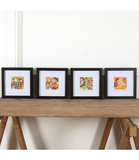 Set of Four Media Collages