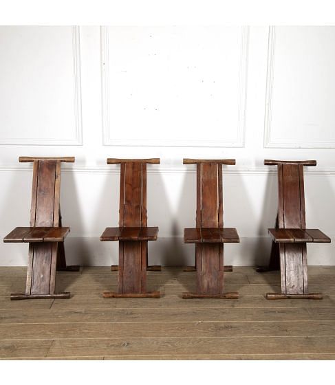 Set of Stylish Mid Century Folding Chairs