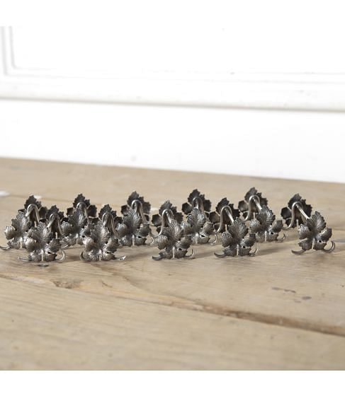 Set of Ten Silverplate Grape Leaf Knife Rests