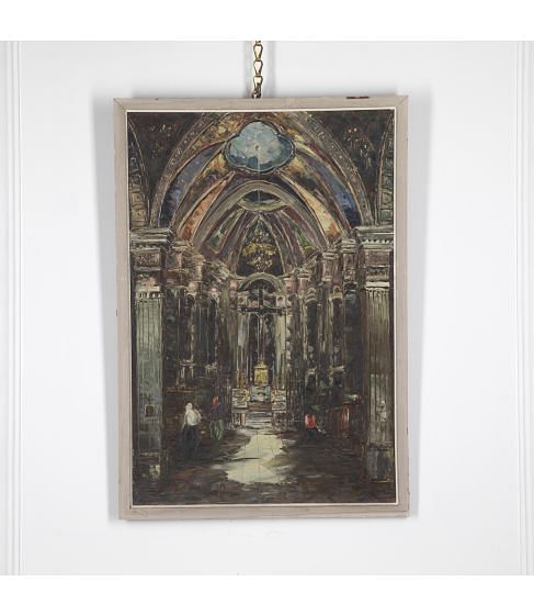 Signed Oil On Canvas By Andre le Trapezienne