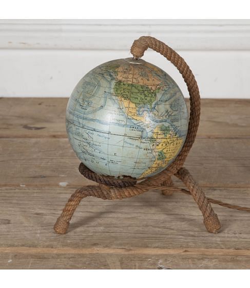 Small Mid Century Audoux Minet globe lamp