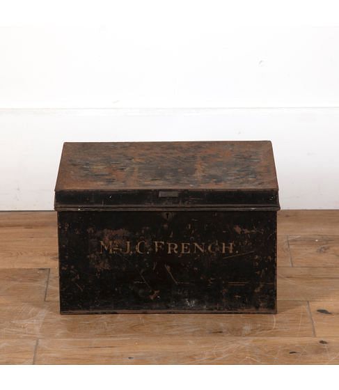 Small Tin Deed Box