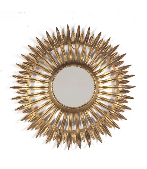 20th Century Spanish Leaf Mirror