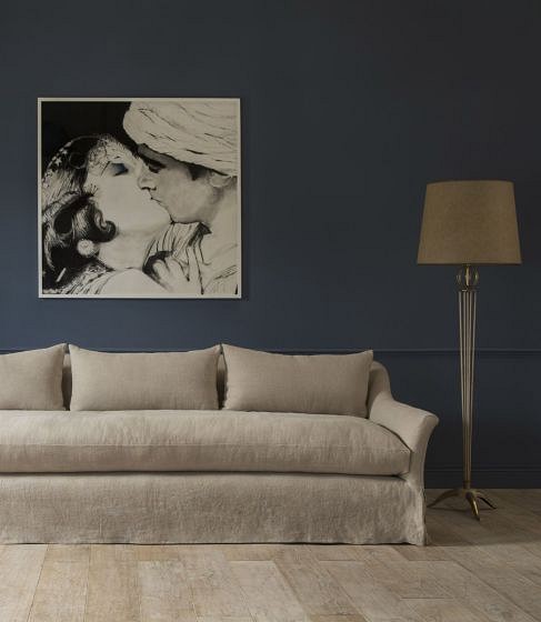 The Traditional Elmstead Sofa, Loose Cover Flat Skirt - Made to Order