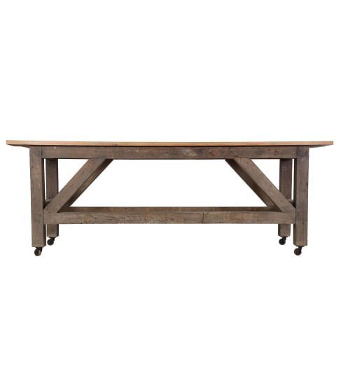 English Oak and Pine Work Table