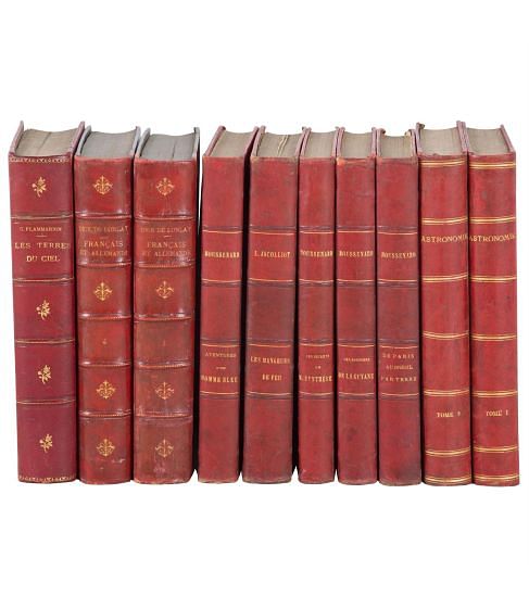 Red Leather Book Spines