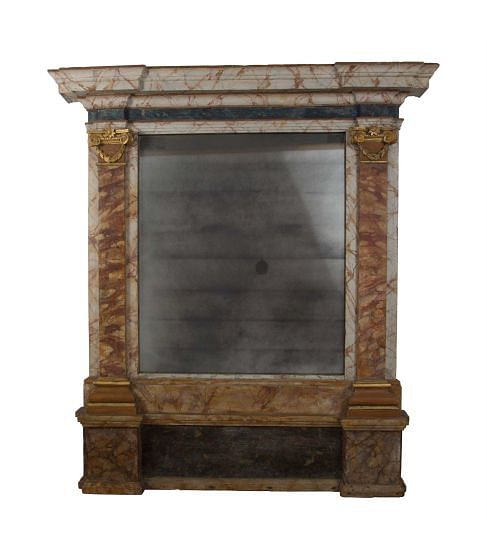 Large Italian Simulated Marble Mirror MI0357334