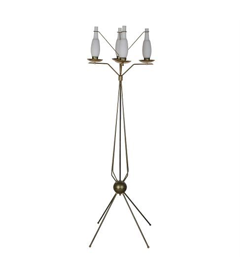 Italian Metal and Brass Floor Lamp