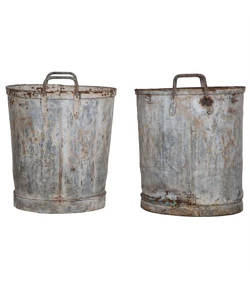 Painted Metal Bin