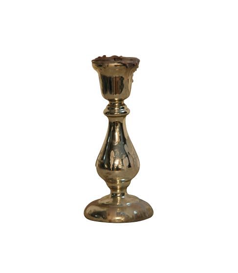 19th Century Mercury Glass Candlestick