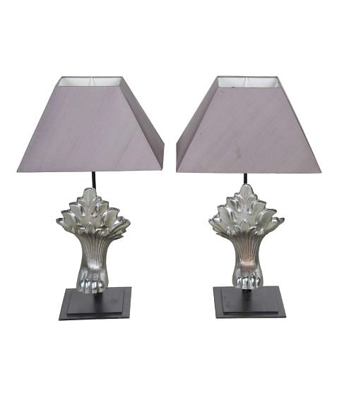 Pair of Nickel Lamps