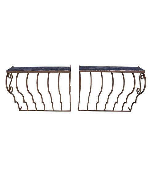 Pair of Marble Topped Consoles CO4360434