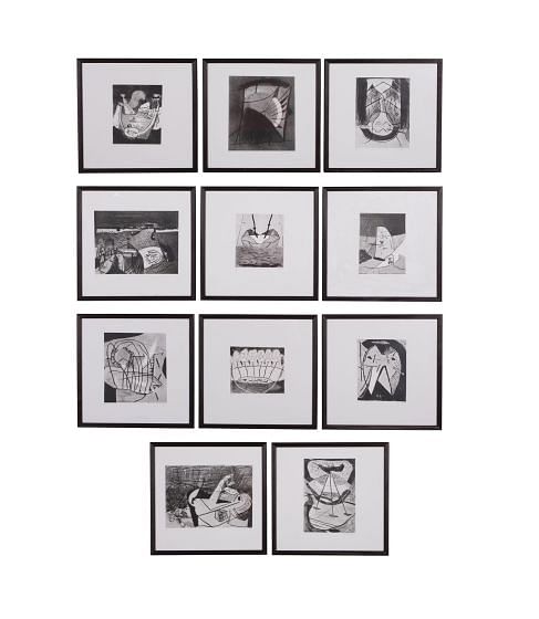 Set of Eleven A/P Engravings by N. Hilton
