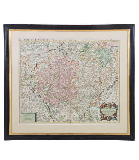 Le Duche De Luxembourg Hand Coloured Map
