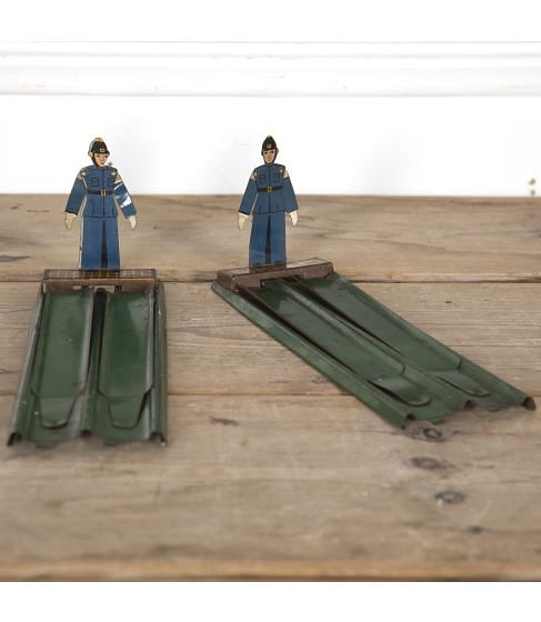 Pair of 20th Century Tin Plate Policemen Toys