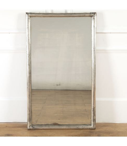 French Water Gilded Silver Bistro Mirror