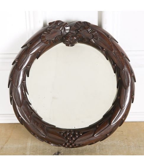 William IV Mahogany Circular Mirror
