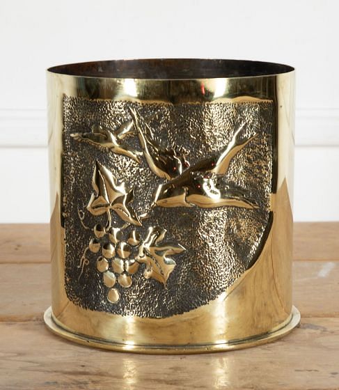 WW1 Decorated Brass Trench Art Champagne Bucket