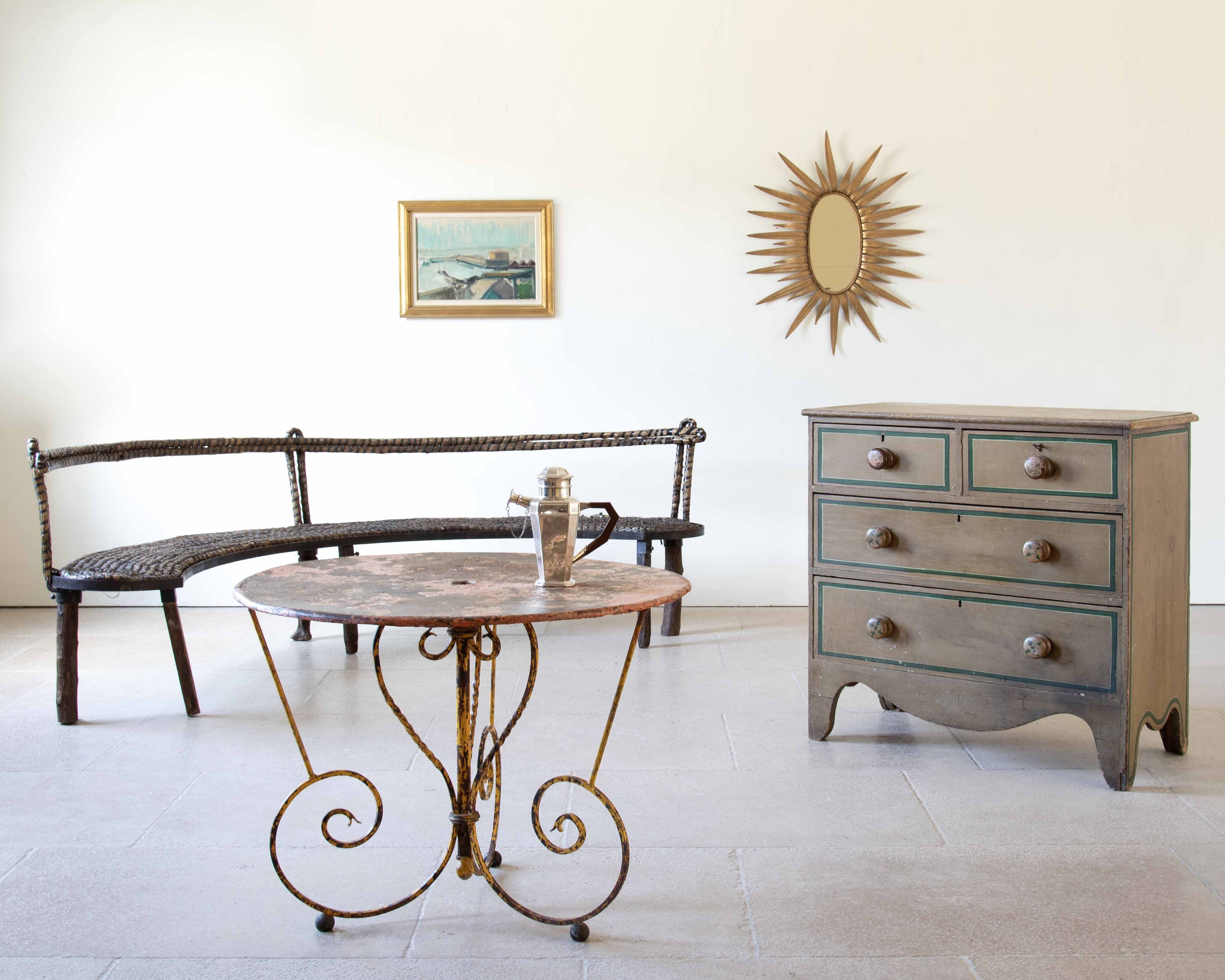 A styled set of our latest arrivals including a collection of various antique furniture and accessories.